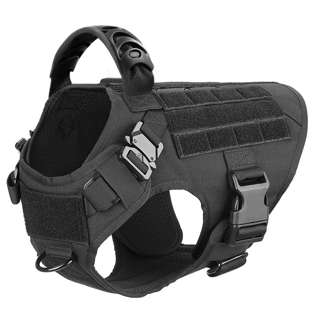 Military Large Dog Tactical Harness Training Pet Vest