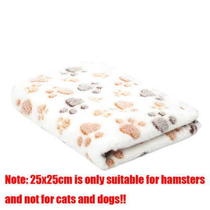 Pet Flannel Blanket Paw Print Pattern Pet Sleeping Mat for Cat Dog