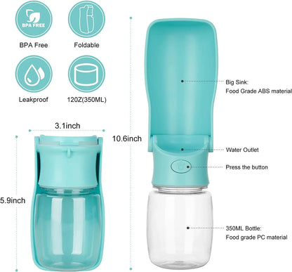 Foldable Dog Water Bottle for Outdoor Walking