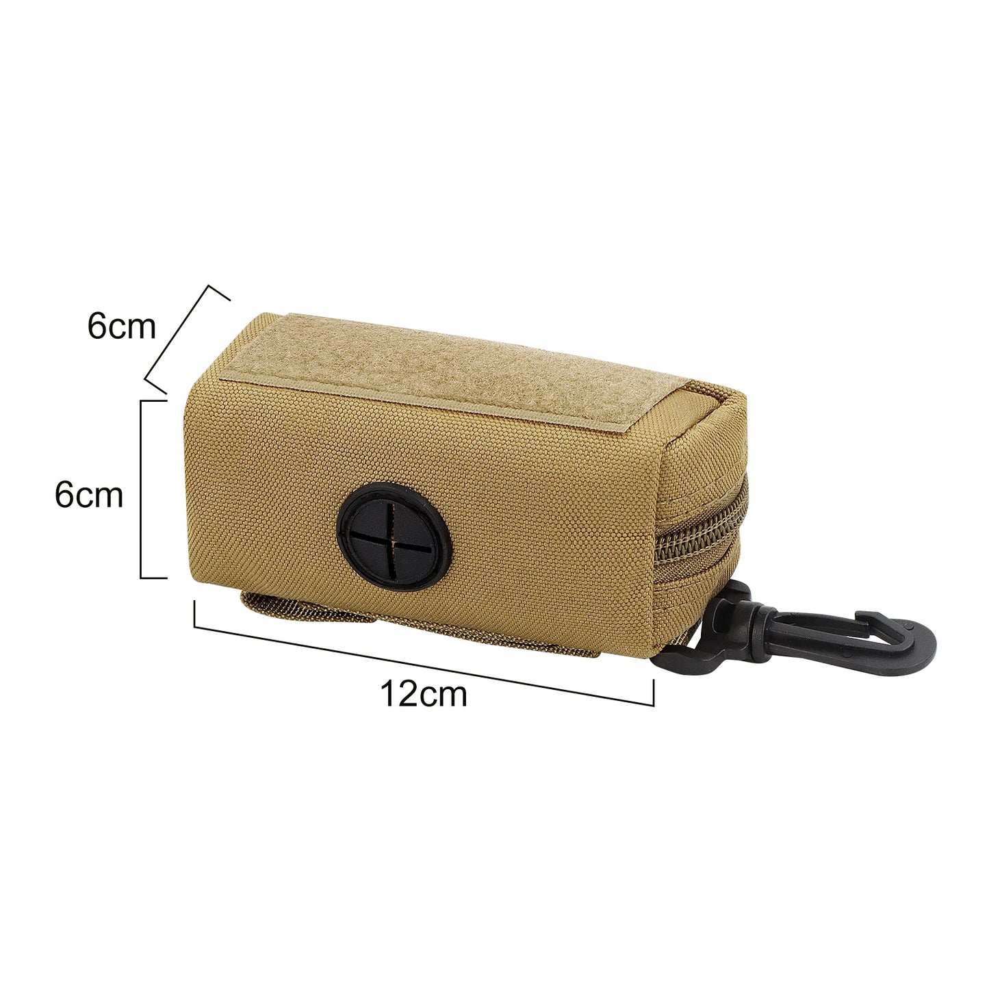 Dog Poop Bag Holder 1680D Nylon Oxford with Carabiner Clip