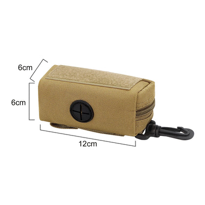 Dog Poop Bag Holder 1680D Nylon Oxford with Carabiner Clip