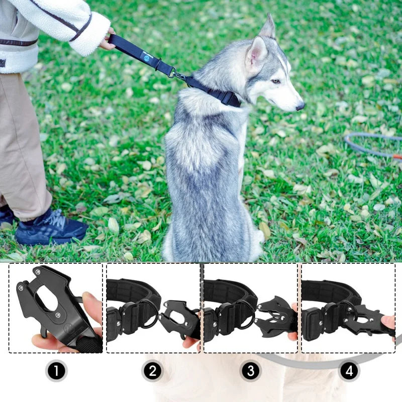 Dog Neck Leash - Nylon Short Walking Traffic Lead for Large Dog