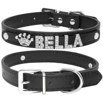 Bling Rhinestone Personalized Collar for Small Dog and Cat