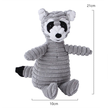 Raccoon plush dog toys 