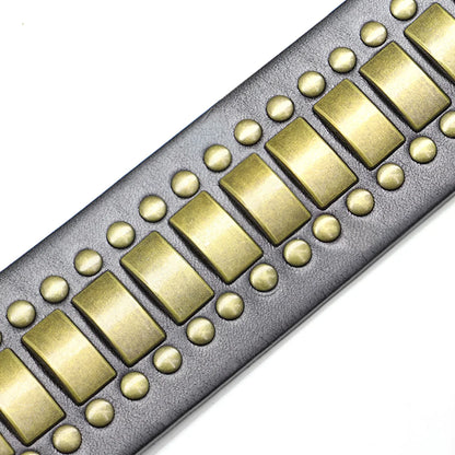 Original Leather Dog Collar 2inch Wide Luxury Riveted Necklace for Medium Large Dogs