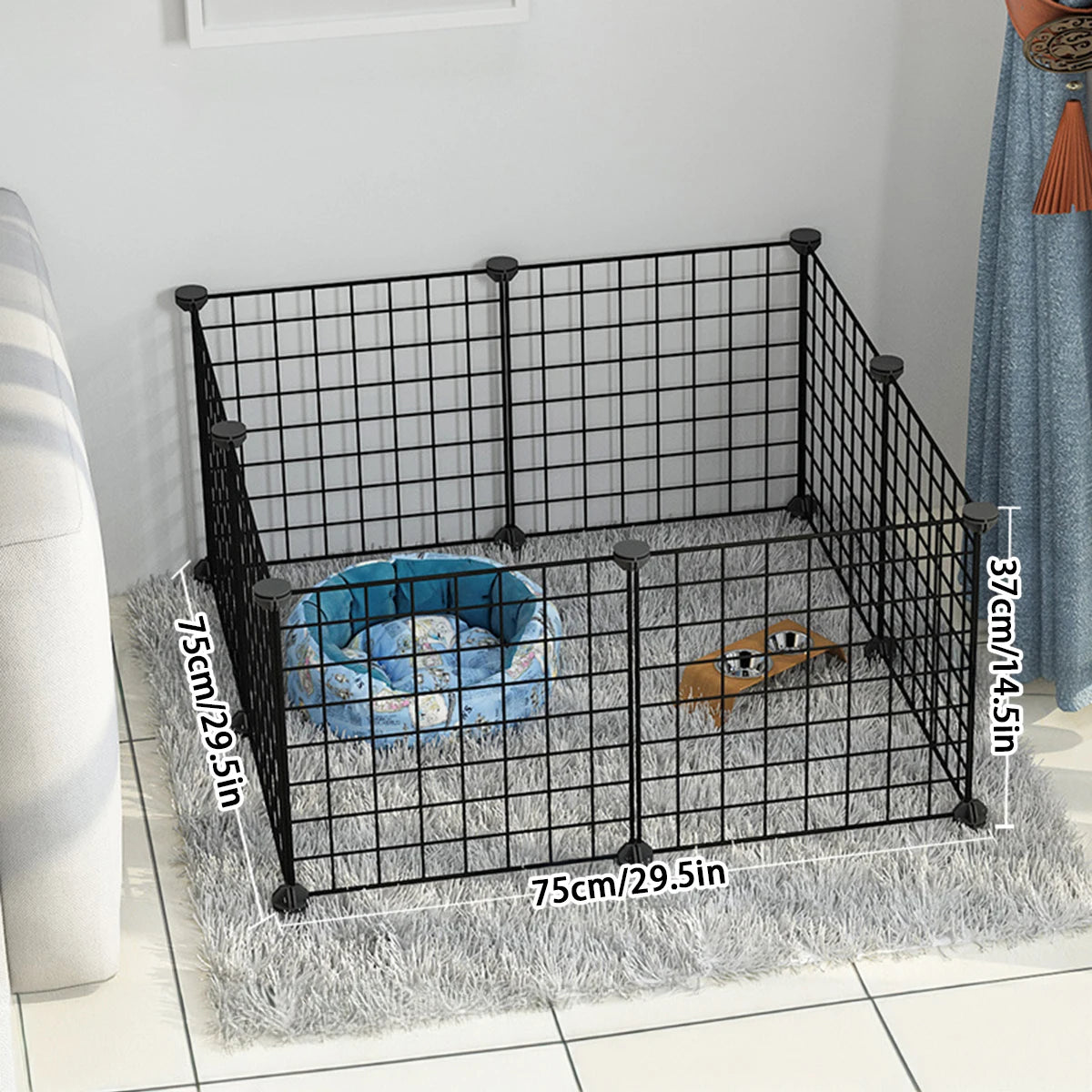 Dog cage Wire mesh fence indoor pet escape barrier
