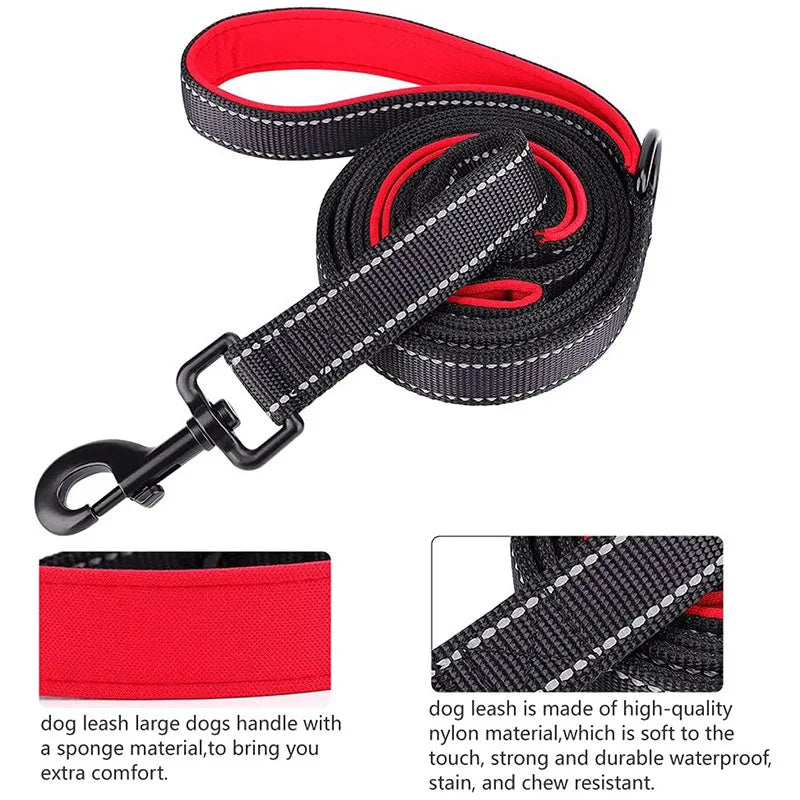 Double Handle Heavy Duty Nylon Dog Leash For Dog