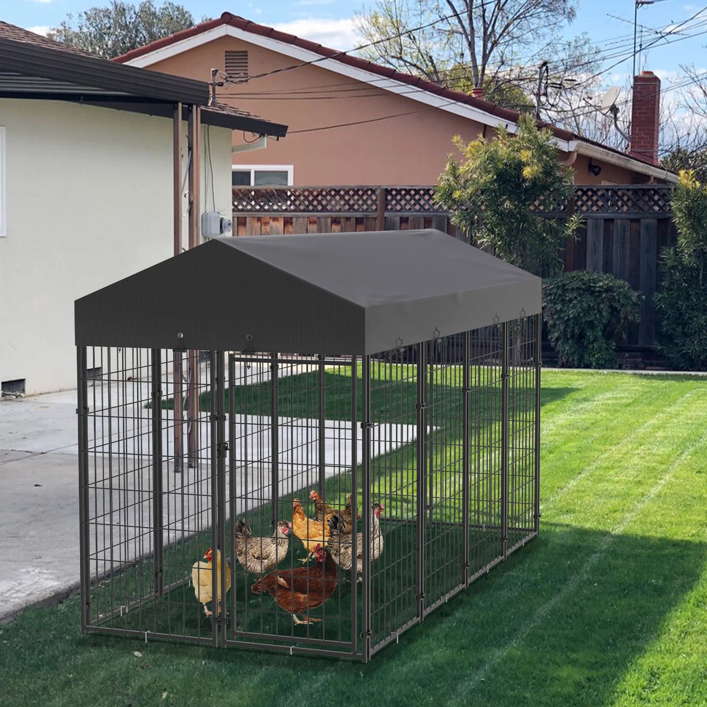 Large Dog Welded Wire Kennel for Outdoor