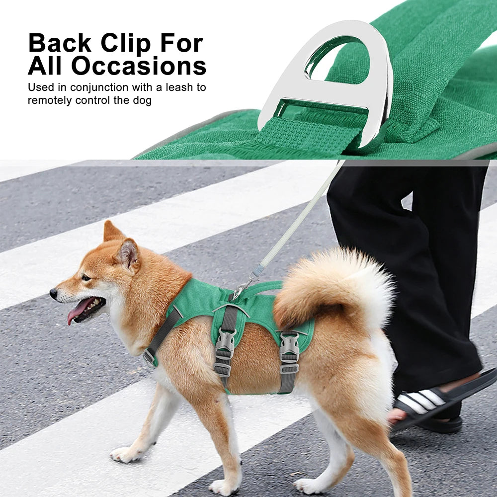 Reflective Dog Harness Nylon Pet Vest With Handle for Small Medium Dogs