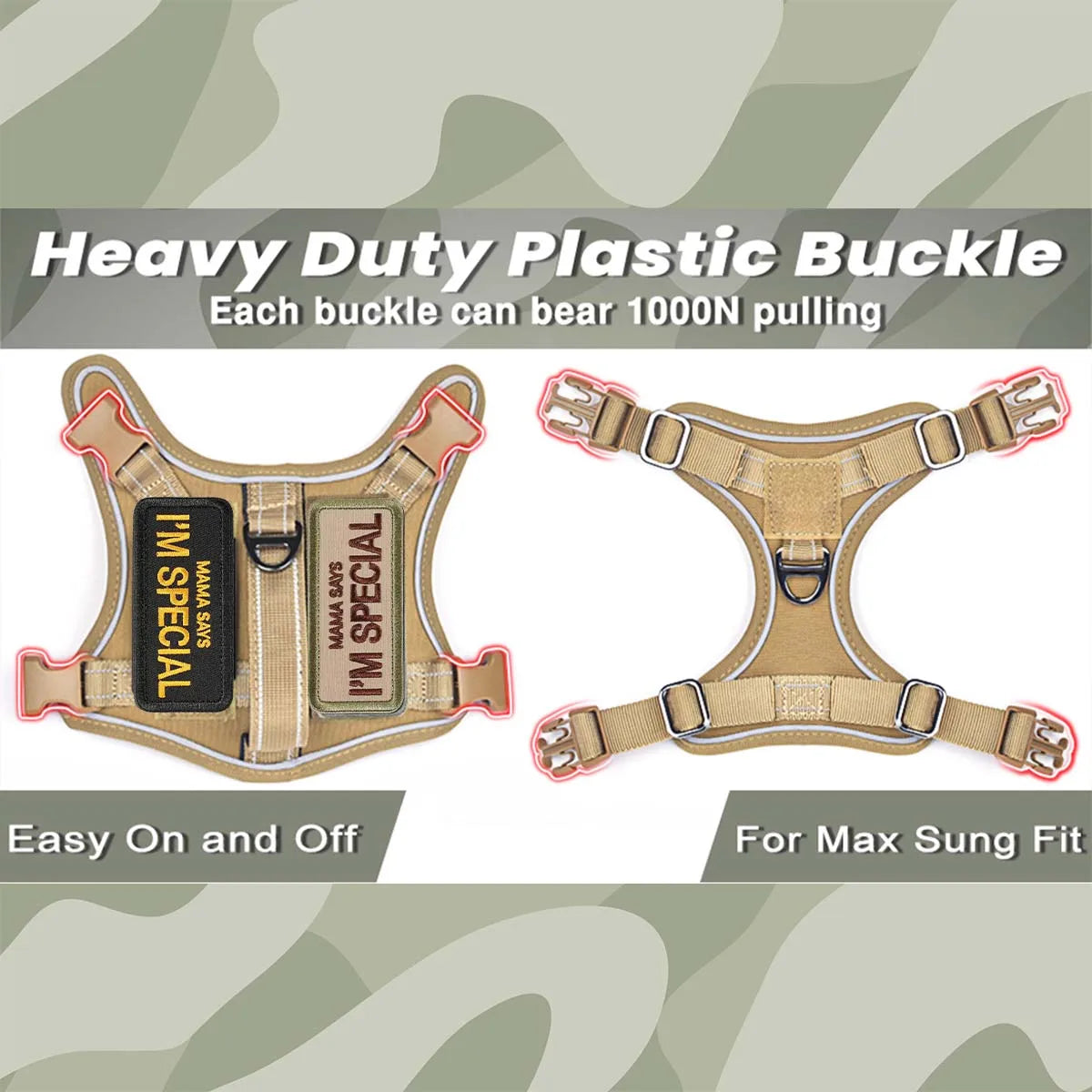 Outdoor Training Tactical Dog Harness for Small Dogs