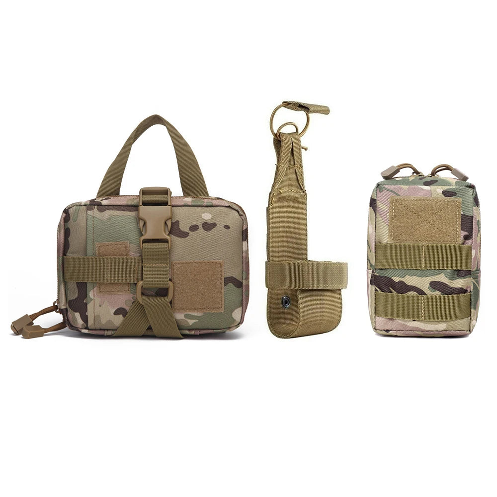 3Pcs Dog Tactical Bags Attaching on Harness Vest