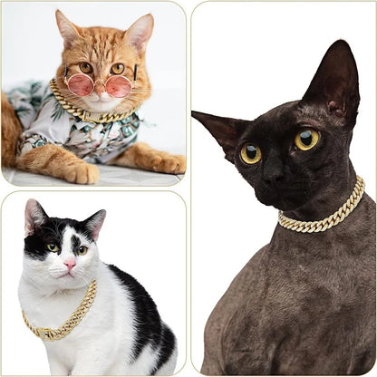 Pet Jewelry Necklace: Luxury Chain Collar For Small Medium Large Dogs and Cats