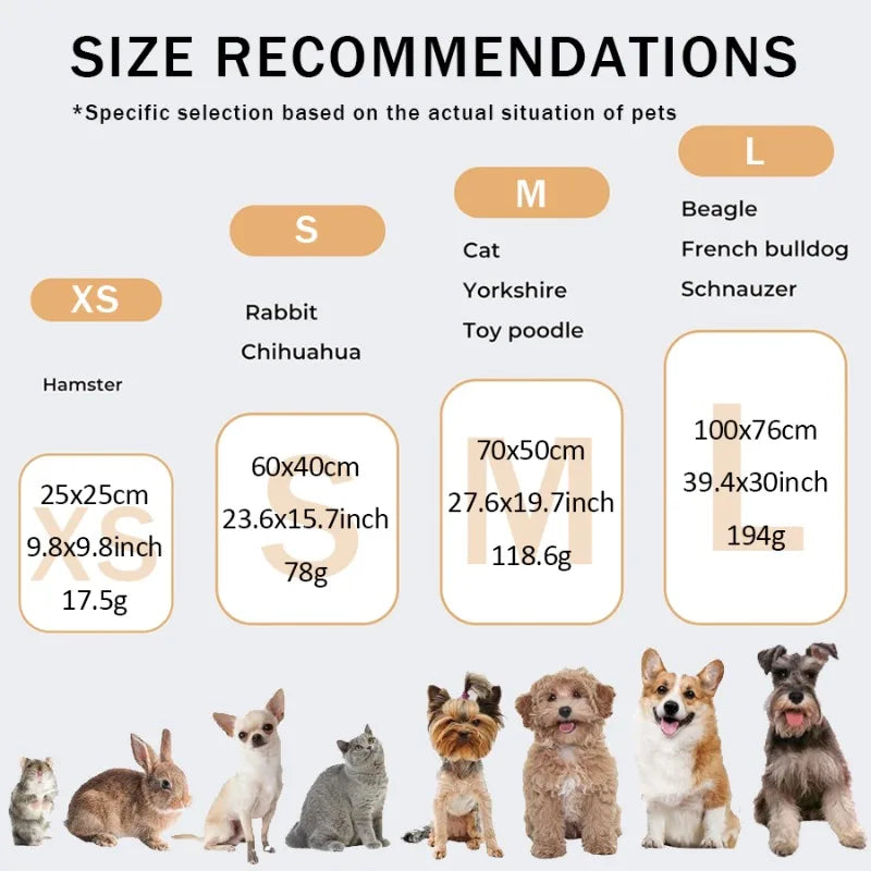 Pet Flannel Blanket Paw Print Pattern Pet Sleeping Mat for Cat Dog