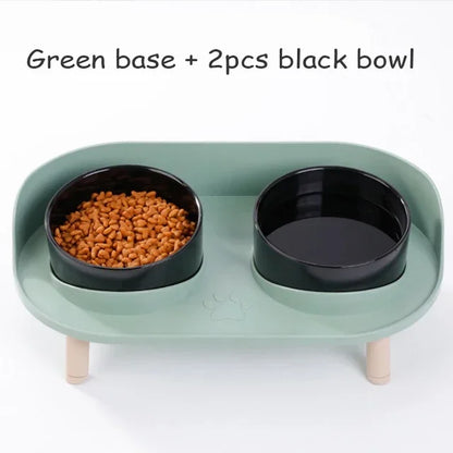 Pet Elevated Double Bowls Feeder