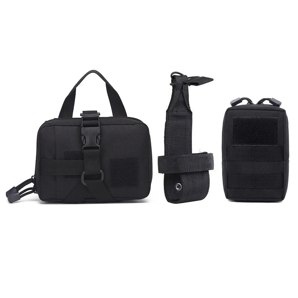 3Pcs Dog Tactical Bags Attaching on Harness Vest