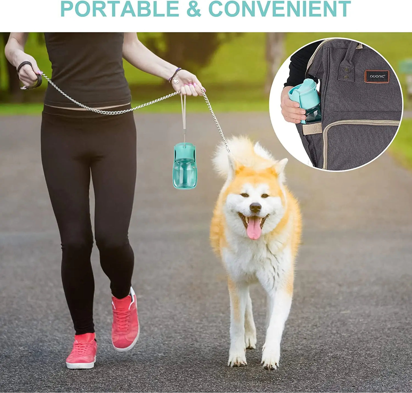 Foldable Dog Water Bottle for Outdoor Walking