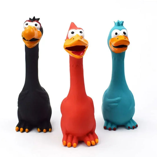 Dog Bite Resistant Screaming Chicken Squeeze Sound Rubber Toy