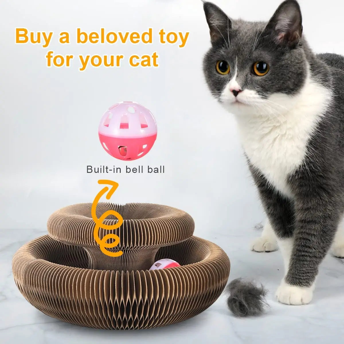 Magic Corrugated Cat Scratching Toy with Ball