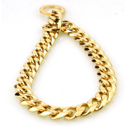 Stainless Steel Dog Chain Collar Cuban Link Training Slip Chain