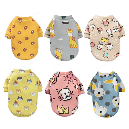 Winter Print clothes for Puppy, Small Medium dog and cat
