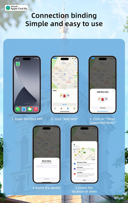 Smart Bluetooth Pet Locator GPS Tracker Airtag for iOS
