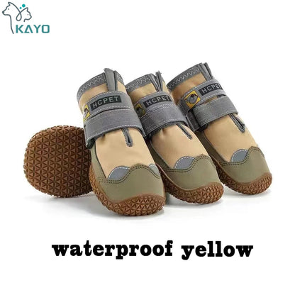 Dog Shoes Reflective Waterproof Anti-slip Footwear For Medium Large Dog