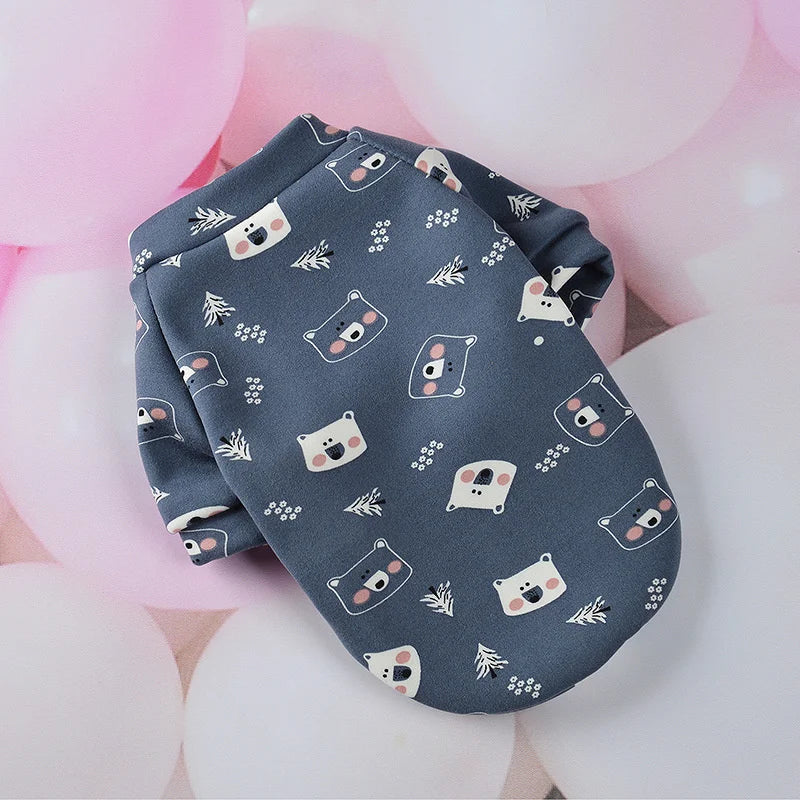 Winter Print clothes for Puppy, Small Medium dog and cat