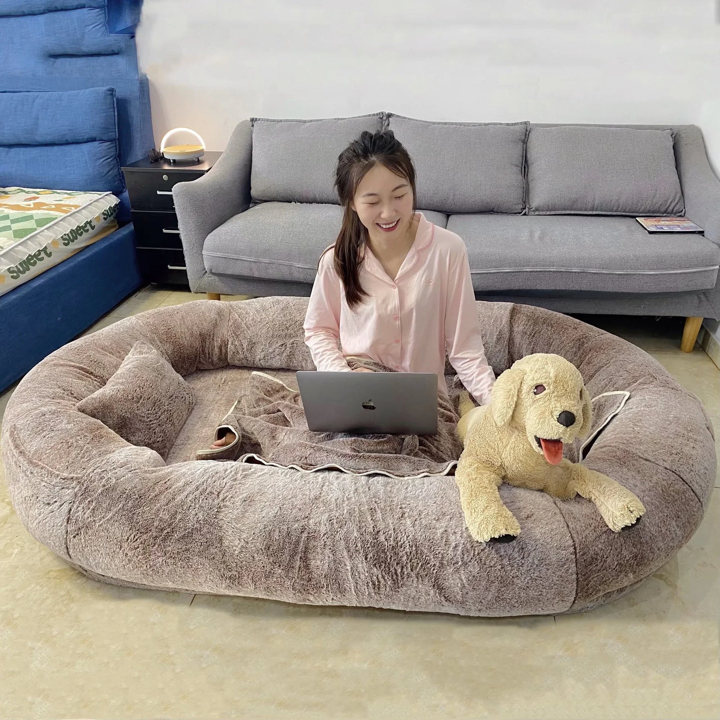 Giant Dog Bed for Humans Detachable Washable