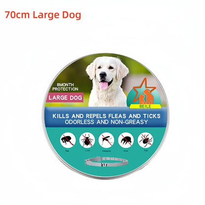 Flea And Ticks Dog or Cat Collar: 8 Month Protection for Small and Large Dogs and Cats