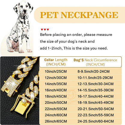 Pet Jewelry Necklace: Luxury Chain Collar For Small Medium Large Dogs and Cats