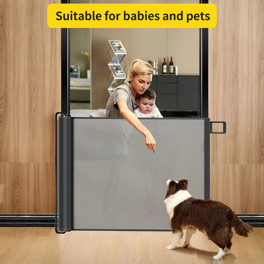 Retractable Pet Door Mesh Dog Fence