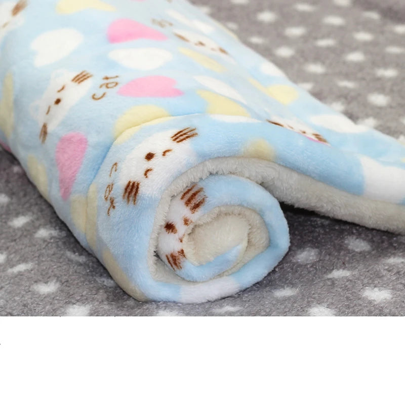 Large Flannel Dog Bed Sleeping Mat: Thickened Rug for Small to Large Pets