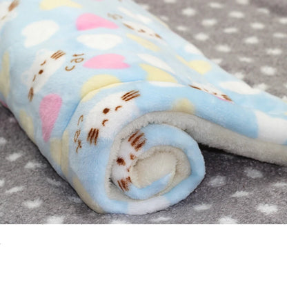 Large Flannel Dog Bed Sleeping Mat: Thickened Rug for Small to Large Pets