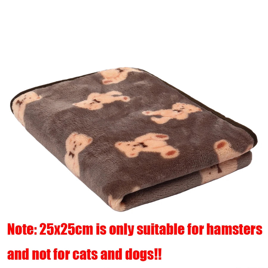 Pet Flannel Blanket Paw Print Pattern Pet Sleeping Mat for Cat Dog