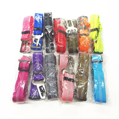 Nylon Adjustable Dog Car Seat Belt Harness for Dogs