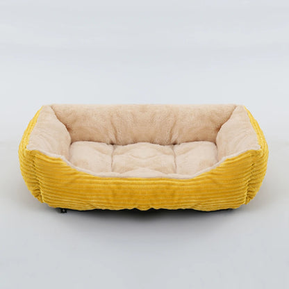 Sofa Bed for Dog Cat Square Plush Kennel