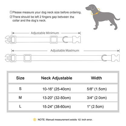 Custom Engraved Flower Printed Dog Collar