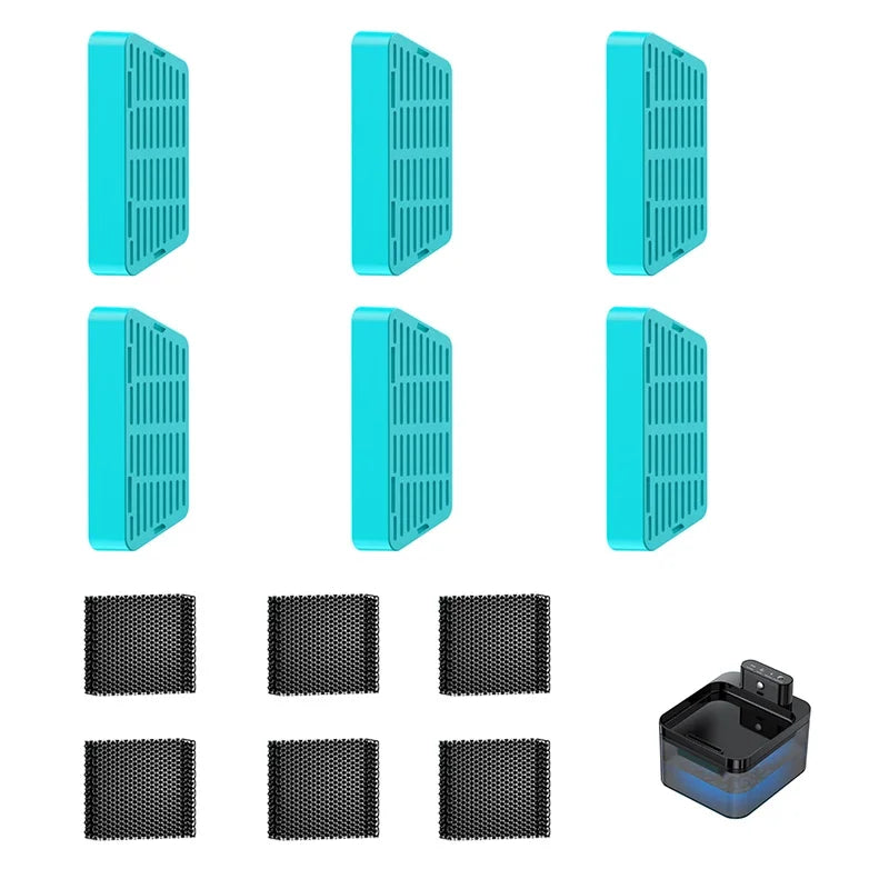 ROJECO Water Fountain Replaceable Filter For 2.2L Wireless Cat Water Fountain