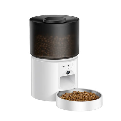 3L ROJECO Automatic Remote Control Cat Food Dispenser With Video Camera