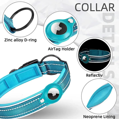 Apple Airtag Pet Dog Collar Anti-Lost Reflective WaterProof