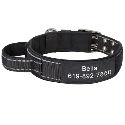 Custom Military Grade Nylon Dog Collar Personalized Tactical for Medium Large Dogs