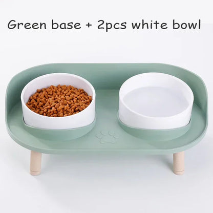 Pet Elevated Double Bowls Feeder