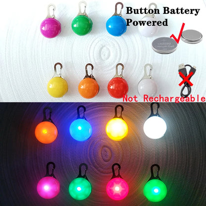 Glowing Led Light Dog Collar With Detachable Pendant Usb Charging