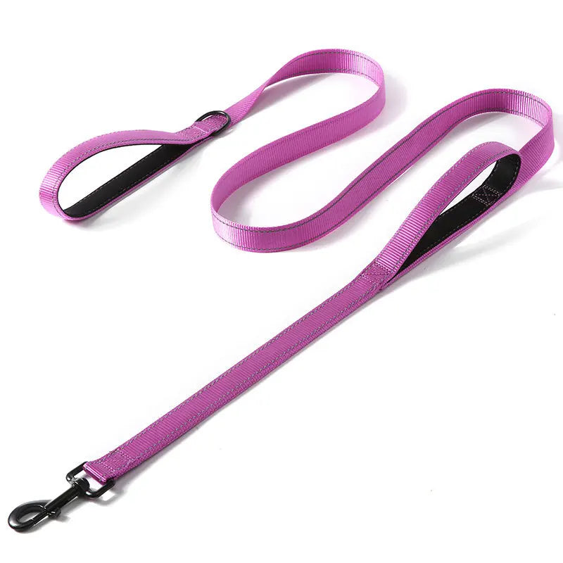Double Handle Heavy Duty Nylon Dog Leash For Dog