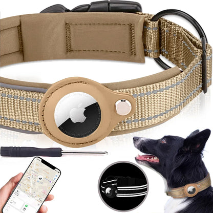 Apple Airtag Pet Dog Collar Anti-Lost Reflective WaterProof