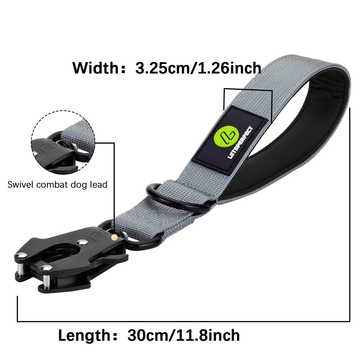 Dog Neck Leash - Nylon Short Walking Traffic Lead for Large Dog