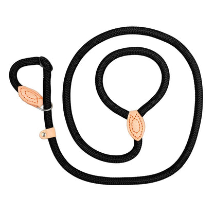 Dog Walking Leash Slip Rope: Heavy Duty Braided Rope Adjustable Loop Collar
