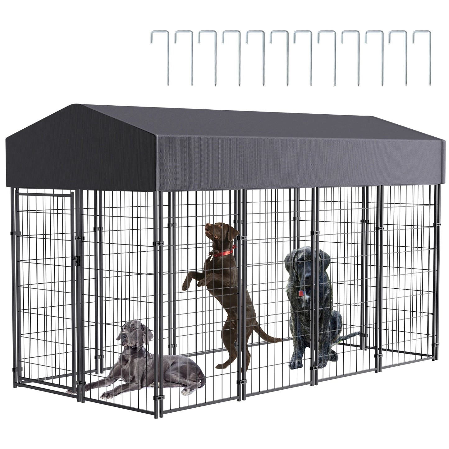 Large Dog Welded Wire Kennel for Outdoor