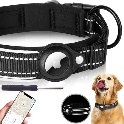 Apple Airtag Pet Dog Collar Anti-Lost Reflective WaterProof