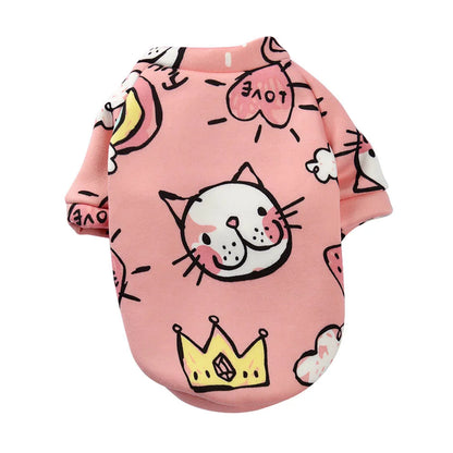 Winter Print clothes for Puppy, Small Medium dog and cat
